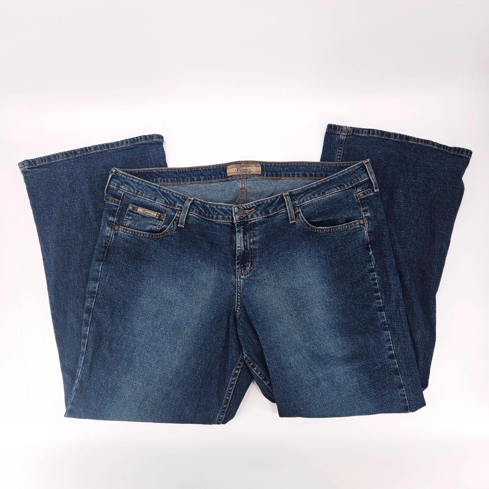 Femme Vintage Y2K Dark Wash Bootcut Stretch Denim Plus Size 24W